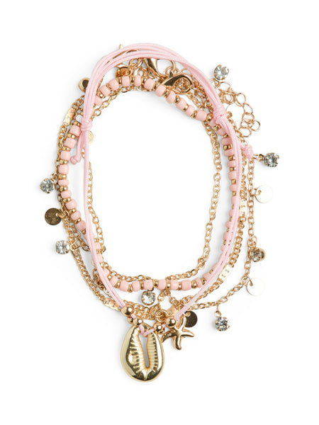 Pieces 5 Piece Summer Seashell Anklet - 2 Colourways Available