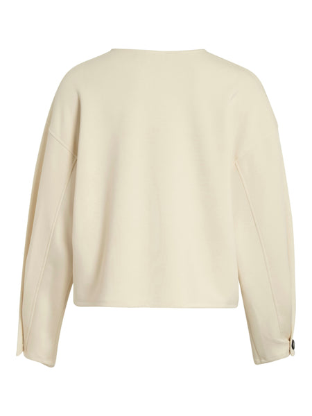 Vila Long Sleeve Buttoned Cuff Slouchy Top