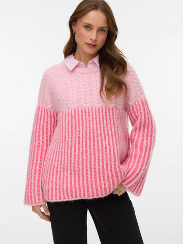 VM Chunky Knit Jumper in Hot Pink