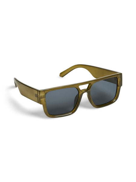 Pieces Square Sunglasses In Olive Green