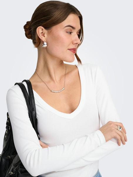 Only Vneck Long Sleeve Basic Top