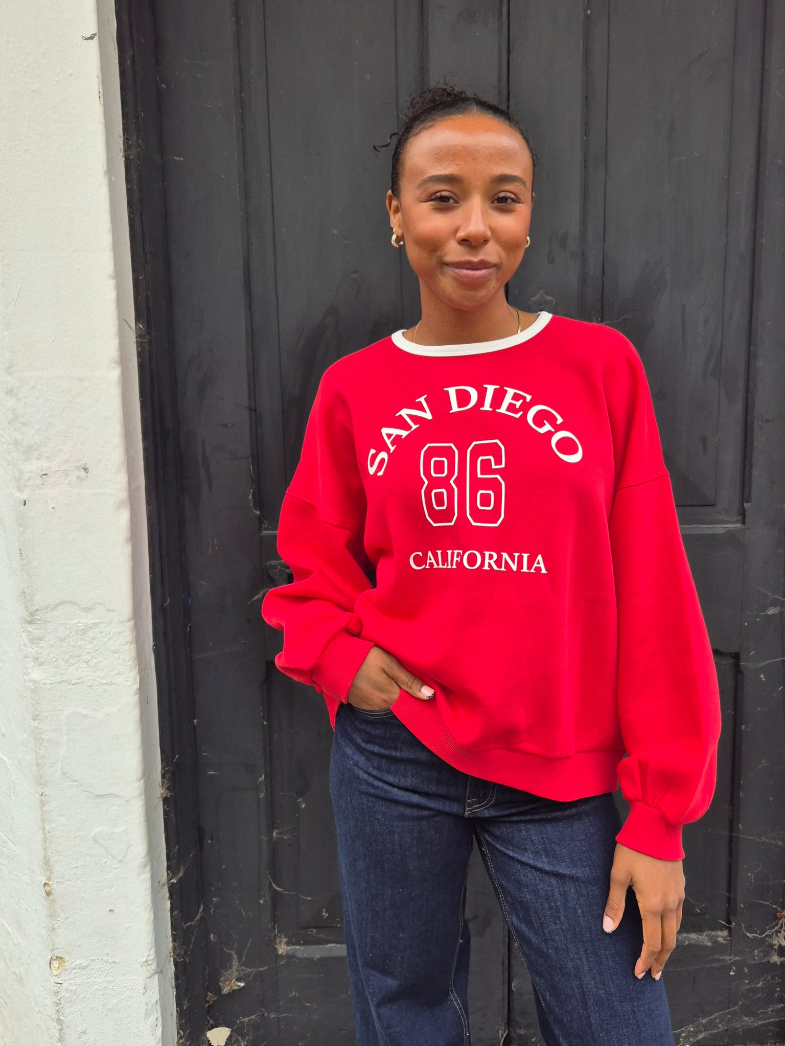 VM San Diego Red Oversized Sweatshirt