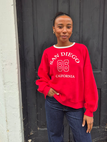 VM San Diego Red Oversized Sweatshirt