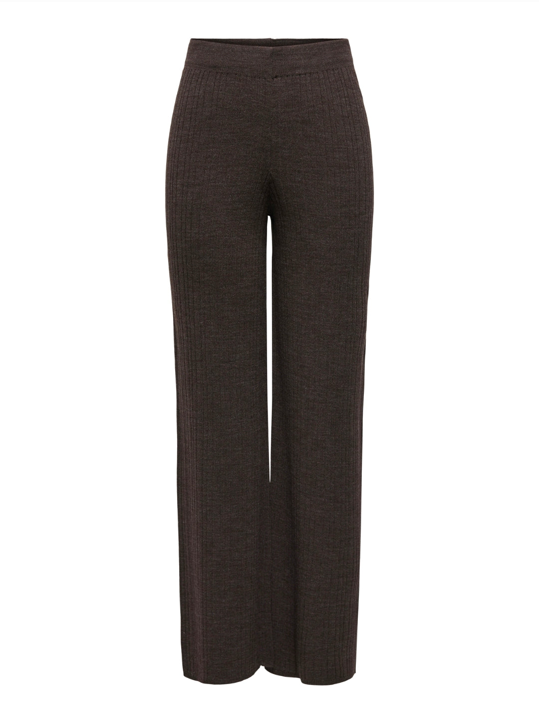 Only Knitted Short Sleeve Top & Wide Leg Trouser Co-ord Set In Brown - Items Sold Separately