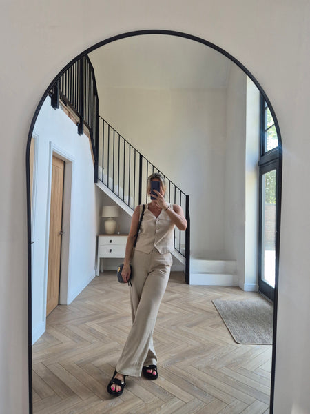 Only Linen Blend Waistcoat & Wide Leg Trouser Co-ord Set - Items Sold Separately
