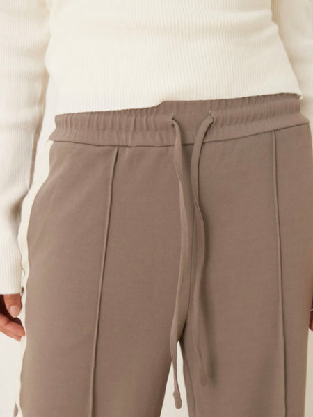 Vila Wide Leg Side Stripe Trousers In Light Brown