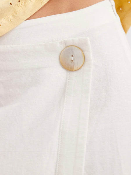 Only Tailored Wrap Mini Skirt In White