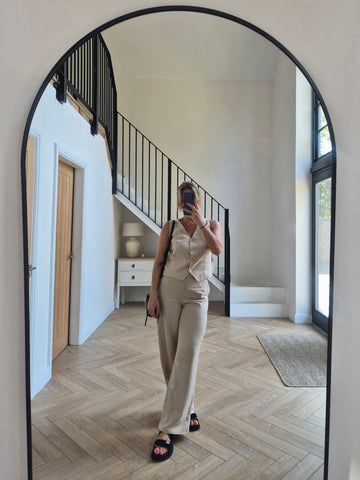 Only Linen Blend Waistcoat & Wide Leg Trouser Co-ord Set - Items Sold Separately
