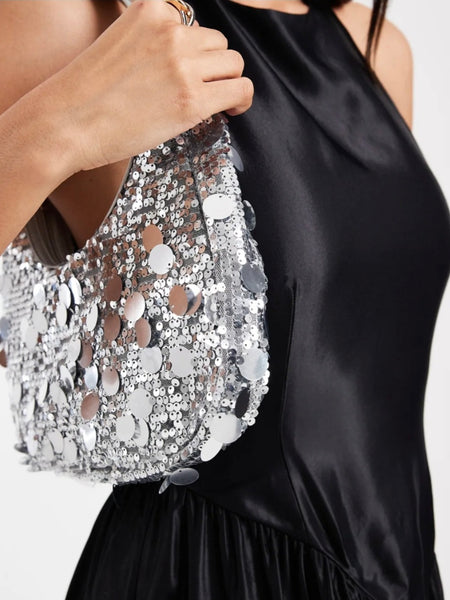 Pieces Sequin Disc Shoulder Bag - Available in 2 Colourways