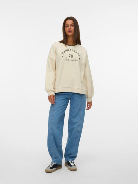 VM Summerville Cream Oversized Sweatshirt