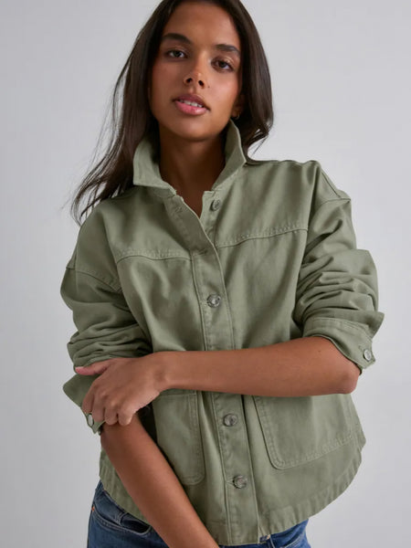 JDY Denim Jacket In Khaki