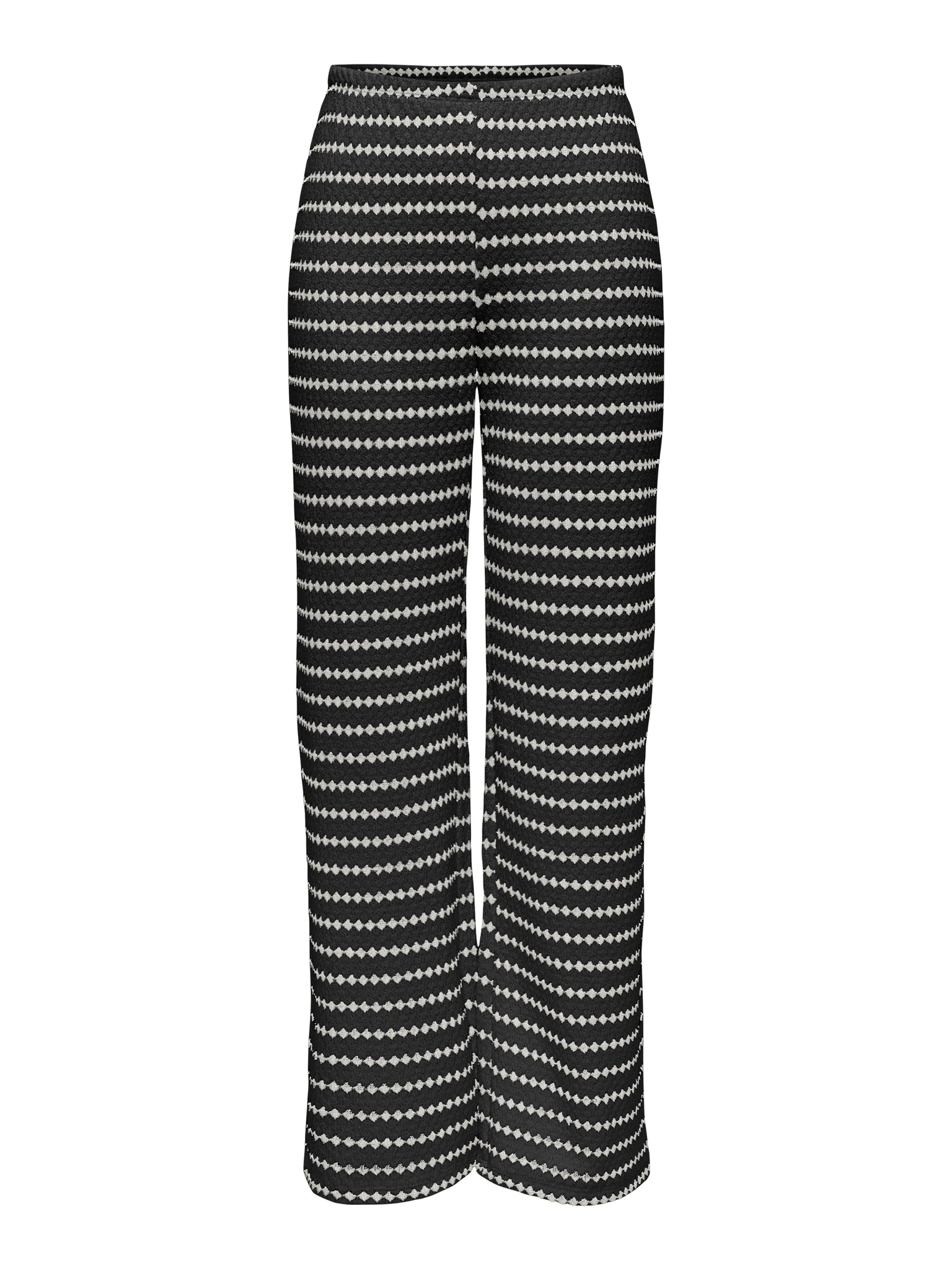 Only Tie Front Waistcoat & Wide Leg Knit Trouser Co-ord Set In White Stripe - Items Sold Separately