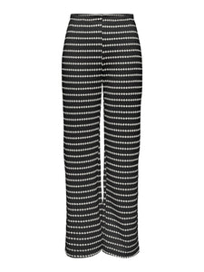 Only Tie Front Waistcoat & Wide Leg Knit Trouser Co-ord Set In White Stripe - Items Sold Separately