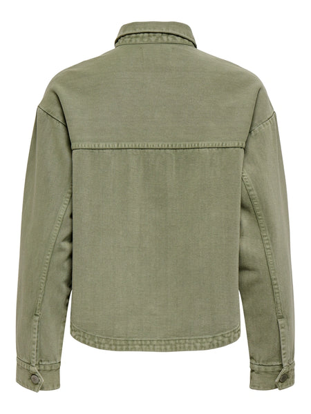 JDY Denim Jacket In Khaki