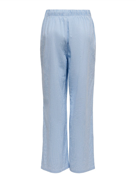 Only Blue Pinstripe Wide Leg Trousers - Co-ord