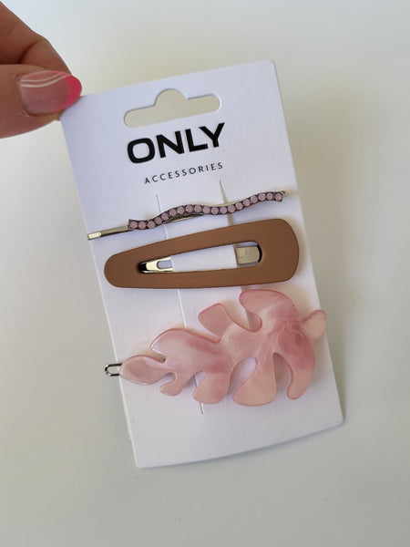 Only 3 Pack Hair Clips - Gold Or Silver
