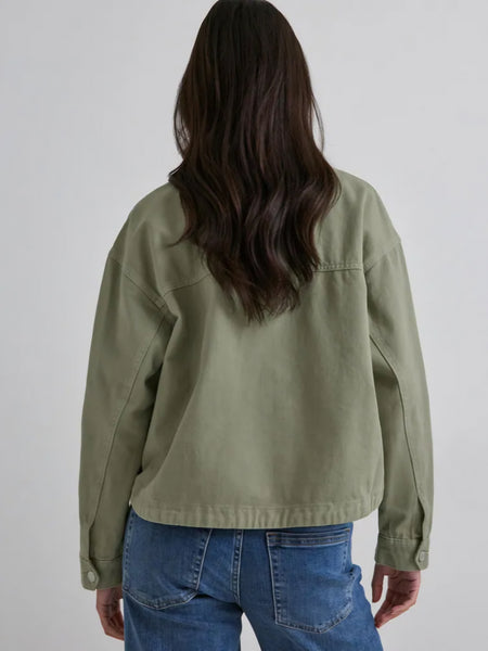 JDY Denim Jacket In Khaki