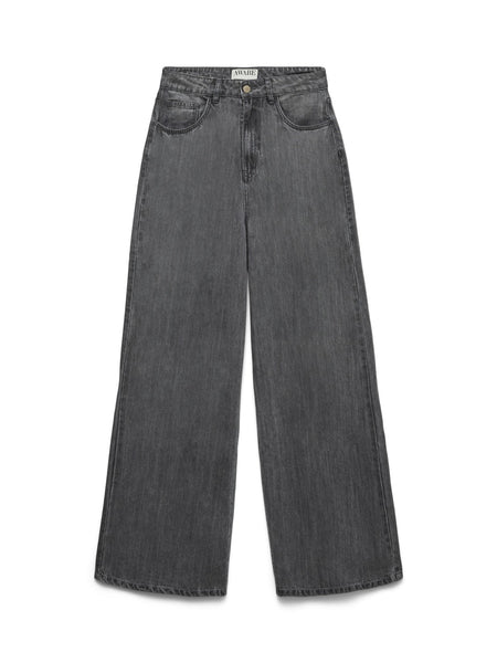 Aware High Waist Wide Leg Jeans In Grey - Part of a Co-ord Set