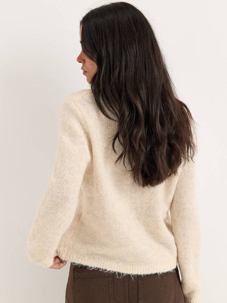 Vila Vneck Bow Detail Knitted Jumper