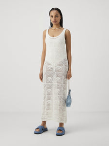 Only Beach Life Crochet Knit Maxi Dress In Off White