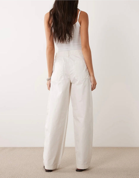 JDY High Waist Barrel Leg Trousers