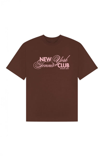 New York Tennis Club Oversized Tshirt In Brown