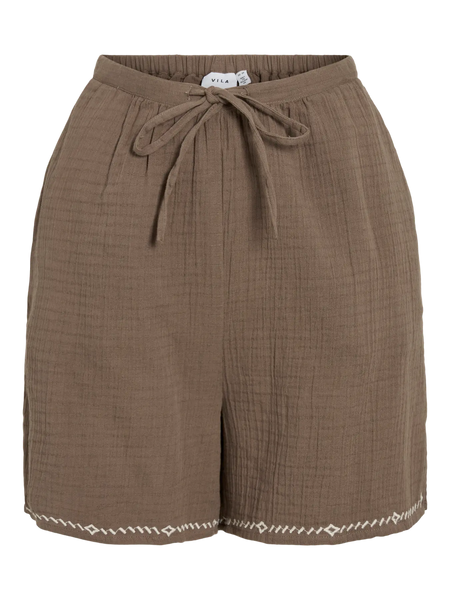Vila Long Sleeve Tie Front Top & Shorts Co-ord Set - Items Sold Separately