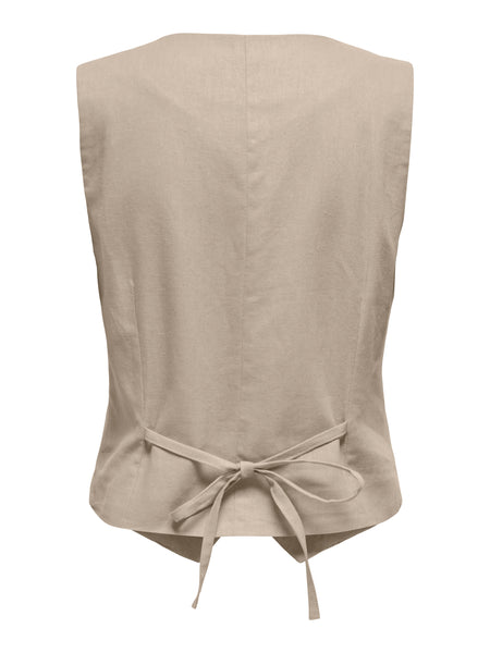 Only Linen Blend Waistcoat & Wide Leg Trouser Co-ord Set - Items Sold Separately