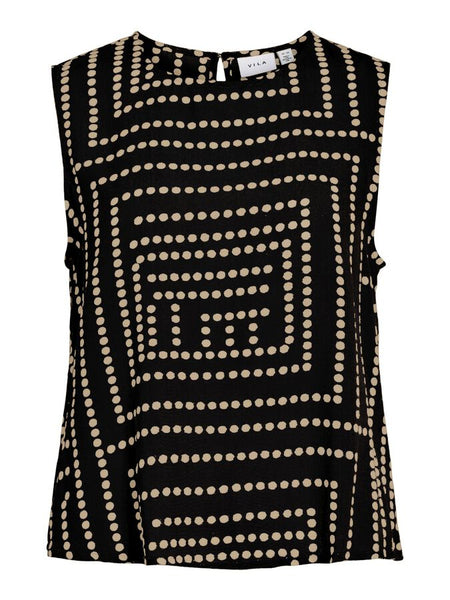 Vila Geometric Sleeveless Top & Wide Leg Trouser Co-ord Set - Items Sold Separately