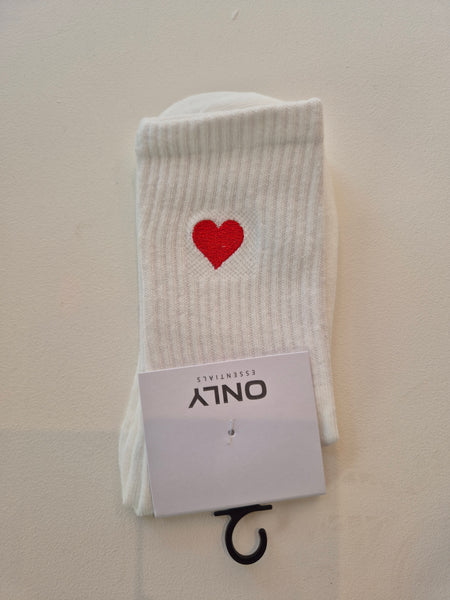 Only White Embroidered Sport Socks - 4 Designs Available
