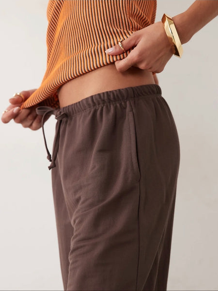 JDY Wide Leg Trousers In Chocolate Brown