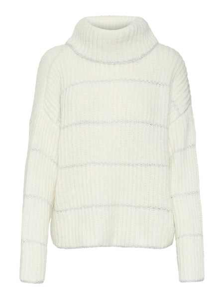VM Silver Stripe Rollneck Knit Jumper