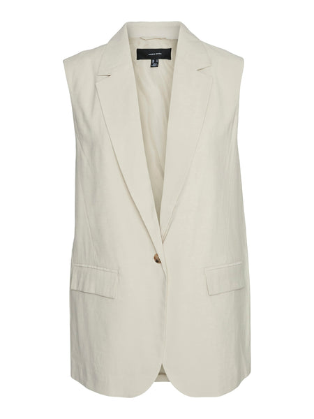 VM Waistcoat & Wide leg Trouser Co-ord In Cream