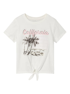 Girls California Colour Changing Tie Front Tshirt