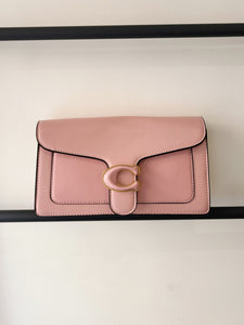 Clara Faux Leather Shoulder Bag In Pink