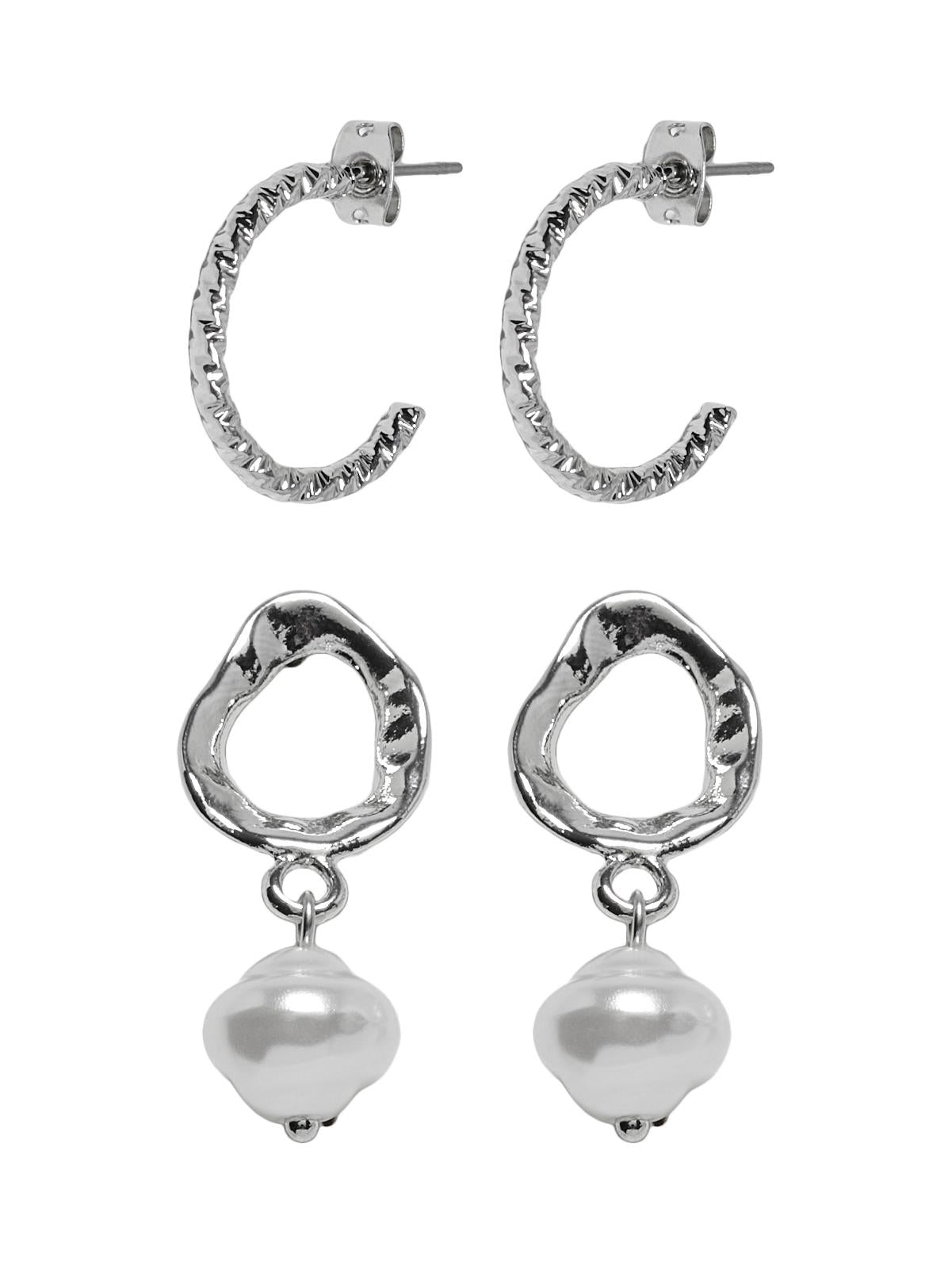 Only 2 Pack Pearl Drop Earrings In Gold or Silver
