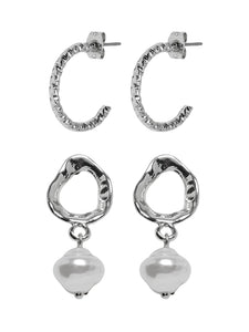 Only 2 Pack Pearl Drop Earrings In Gold or Silver