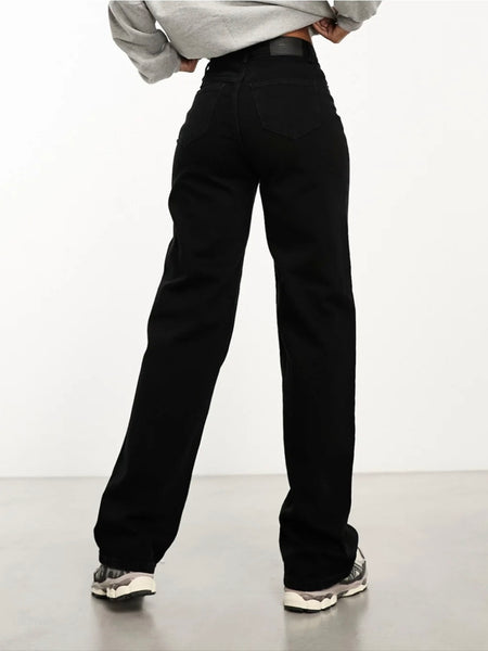 VM Tessa High Waist Wide Leg Jeans In Black