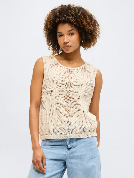 Vila Sleeveless Crochet Top
