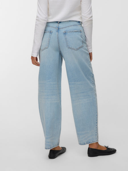 VM High Waist Estelle Barrel Jeans In Light Blue