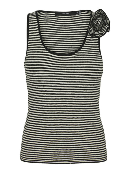 VM Sleeveless Stripe Bloom Vest Top
