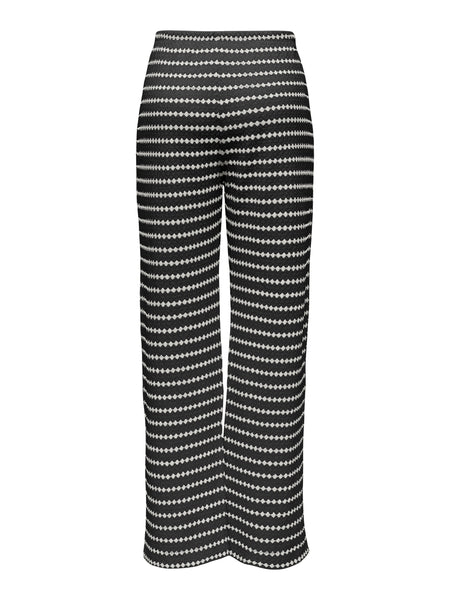 Only Tie Front Waistcoat & Wide Leg Knit Trouser Co-ord Set In White Stripe - Items Sold Separately