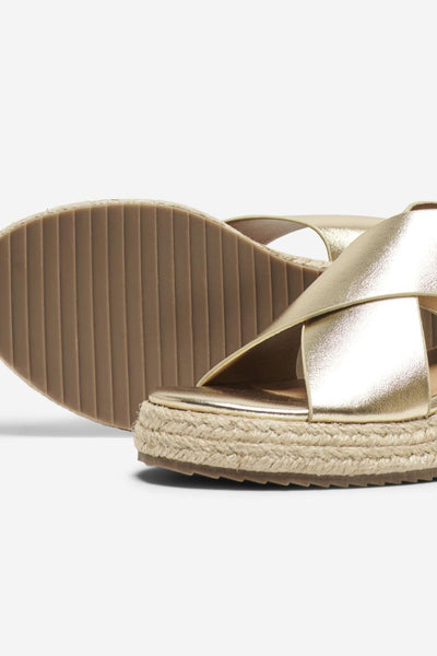 Only Gold Platflorm Espadrille Sandals