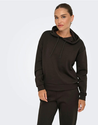 Only Basic Lounge Hoodie in Chocolate Brown