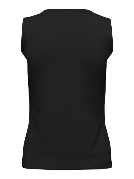 JDY Sleeveless Knit Waistcoat in Black