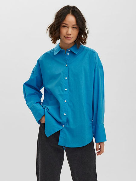 VM Blue Oversized Poplin Shirt
