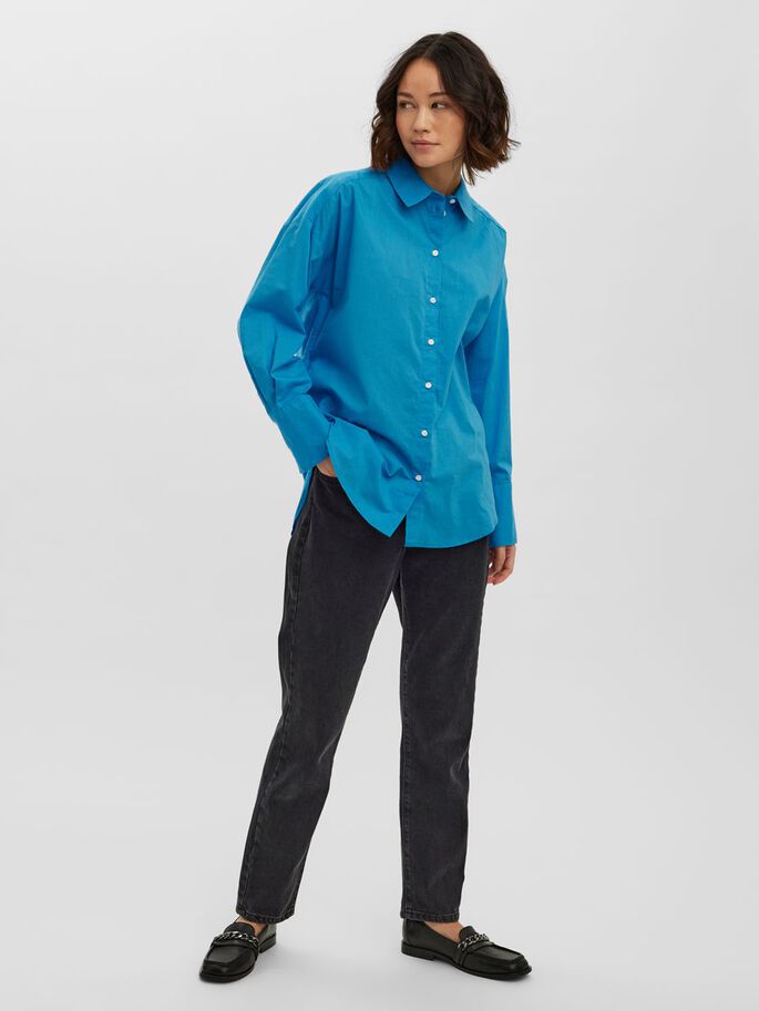 VM Blue Oversized Poplin Shirt