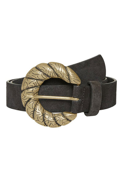 VM Black Leather Belt
