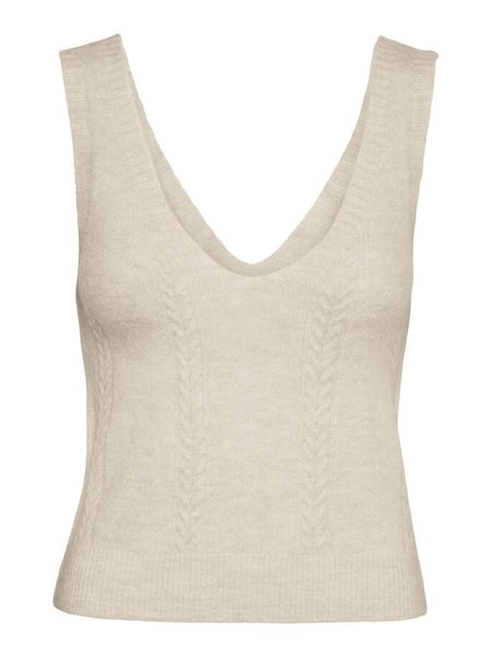 VM Knitted Vest In Beige