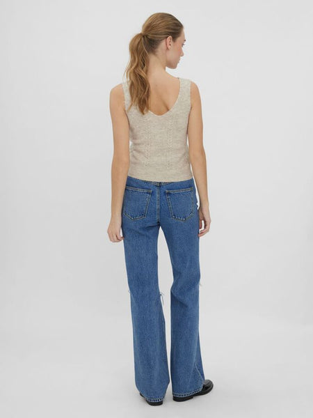 VM Knitted Vest In Beige